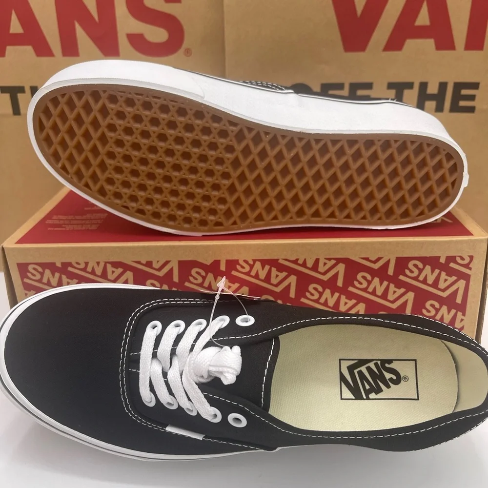 Vans WMNS Authentic Stacked Canvas Black/True W Platform Sneakers VN0A5KXXBMX